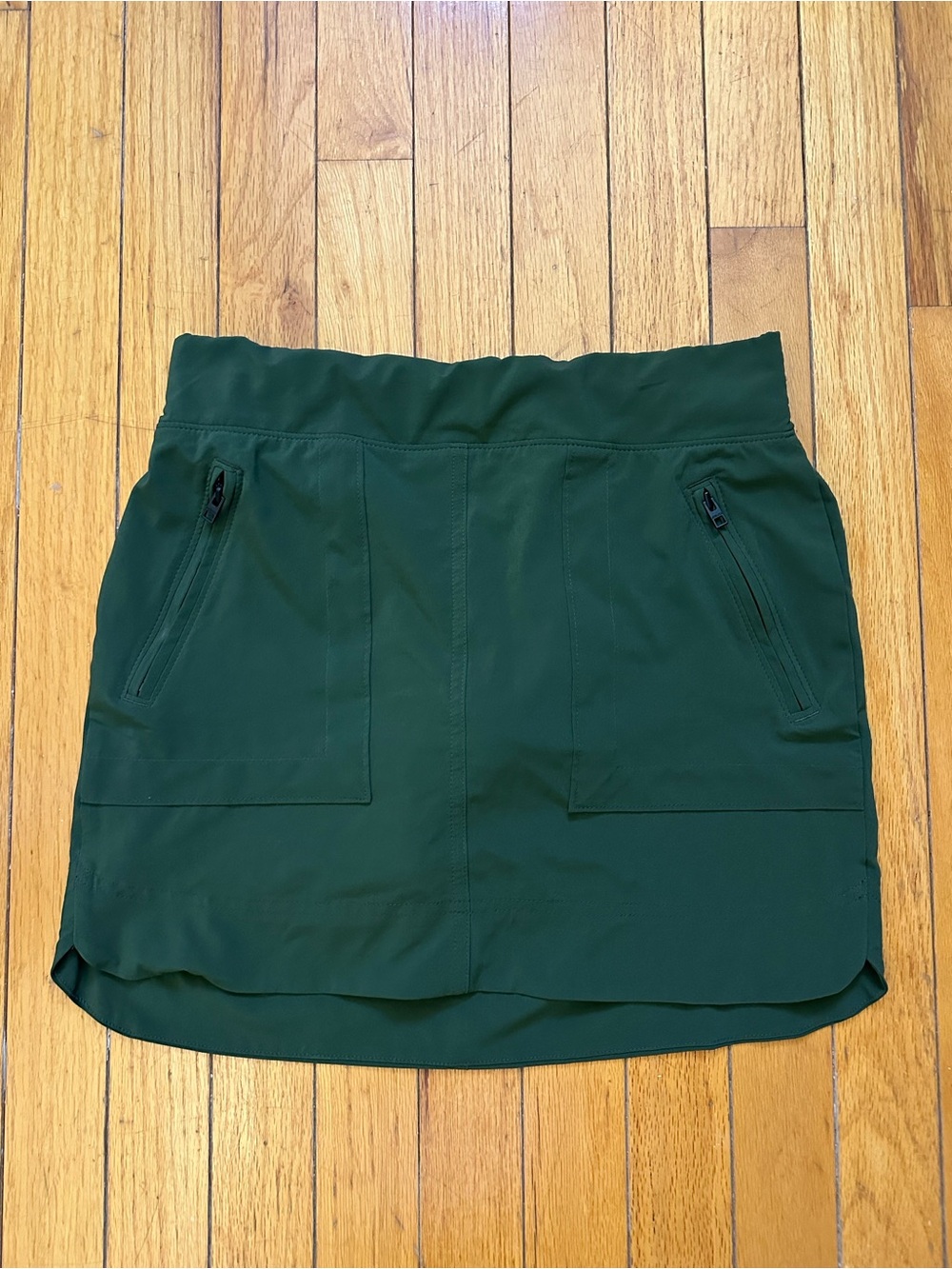 Athleta Olive Green Performance Skirt with Built-In Shorts